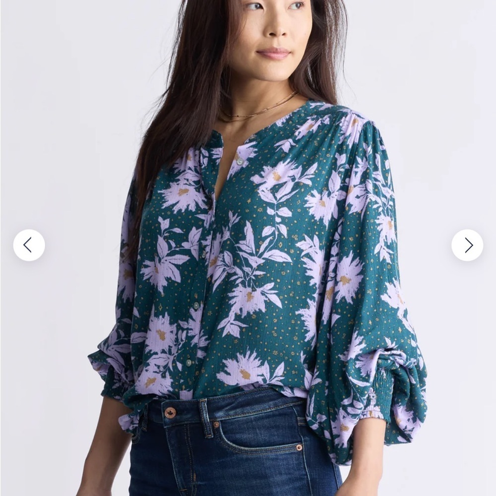 Buffalo David Bitton floral blouse xs - Picture 2 of 6